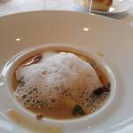 レストラン シャンボール(リーガロイヤルホテル大阪) - 鮑とホワイトアスパラガスとモリーユ茸