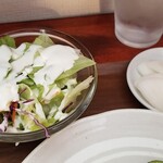 キッチン ブルー グローブ - サラダ、お新香のアップ