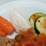 キッチン ブルー グローブ - 備え付け野菜のアップ