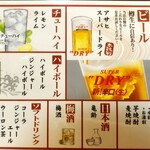 居酒屋 百合 - 飲み放題ドリンクメニュー