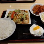 竜の食堂 - 八宝菜定食＋唐揚げ2個