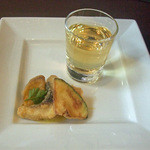 京野菜のフリット、ブドウジュ―ス