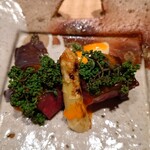 伯雲 - 山形のヒレ肉とホワイトアスパラガスのすき焼き仕立て