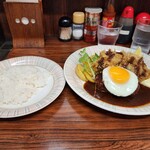 デリス - カキフライ&ハンバーグ　生野菜を温野菜に変更　1400円