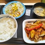 松屋 - 肉2枚 880円。