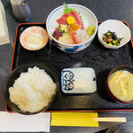 大衆食堂 きぬ川 - 「さしみ定食」1,000円税込み♫