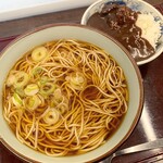 船堀そば 文殊 - そば定食 600円
            （そばorうどん&天丼orカレーor鶏丼）