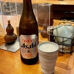 踊るうどん - ビール 中瓶 550円