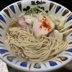 鶏Soba 座銀 - 京都の麺屋悌顎製低加水ストレート細麺　美味しい麺です。大盛がオススメです♪