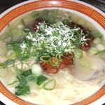 らーめん ぽん太 - ラーメン からあげ入 大盛