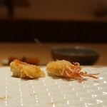 鮨 木島 - さっきの車海老の天ぷら◎これ最高