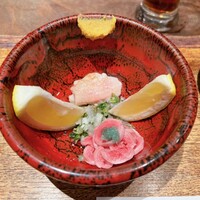 鳥茂 - 特選コース⑧小袋・ガツの冷製