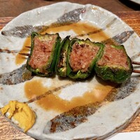 鳥茂 - 特選コース⑤ピーマン肉詰め