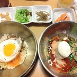 韓国食彩 にっこりマッコリ - ビビンバセット　¥1,900