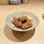 パルコ フィエラ - 鶏肉と発酵蕗のとうのから揚げ＠1,100円（税込）