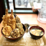 天ぷら 豊野 - 黄金丼¥1300全景