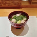 みえ田 - 鶏つみれ＆花山椒のお椀