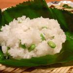 花仙庵 仙仁温泉 岩の湯 - 2012年７月：枝豆ご飯