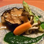 花仙庵 仙仁温泉 岩の湯 - 2012年７月：茄子や野菜の料理