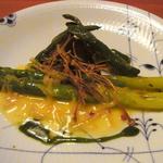 花仙庵 仙仁温泉 岩の湯 - 2013年７月：宿でとれたアスパラ