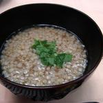 花仙庵 仙仁温泉 岩の湯 - 2013年７月：朝食の蕎麦粥