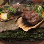 花仙庵 仙仁温泉 岩の湯 - 2013年７月：和牛フィレ肉の杉の香焼き