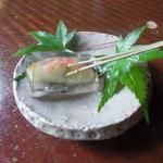 花仙庵 仙仁温泉 岩の湯 - 2013年７月：ウェルカムティーのお菓子、サマークリスタルと葛