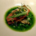 ラチュレ - ルージェ　スナップエンドウと浅利のスープ？