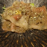 鉄板焼 ステーキ 北野坂 - 前菜（黒毛和牛のサーロインの出汁しゃぶ）