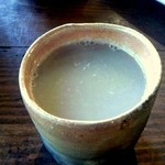 あっつ熱のそば湯が旨いんです