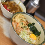 どん八 - カレー丼セット（６５０円）＋かきあげ（１００円）＋たまご（５０円）２０２３年４月