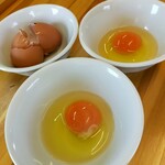 にぼしラーメン かのうや - 美しく艷やかな岩田養鶏場の生卵
