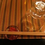 ふるかわ - 日本酒グラスは透明です。
