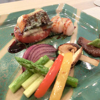 四季彩鉄板くさの - 鮮魚と貝柱の香草バターソース