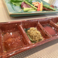 四季彩鉄板くさの - ステーキ用のソース