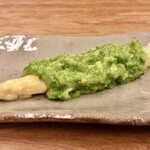 魚津屋 - 白と緑のアスパラガス
