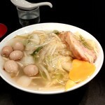 豚風。 - 生たまご割れちゃう。