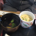 炭火焼き うなぎの店 旦 - 肝吸いと茶碗蒸し