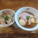 麺や 川 - チャーシュー丼３５０円