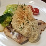 キッチン ブルー グローブ - イナダポワレのアップ