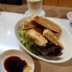 テンカラ食堂 - キャベツとみんちしのだ焼き