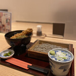 Gomasaba Takadaya - ごまそばと天丼のセット 1280円