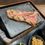 感動の肉と米 - ロースステーキセット　当店人気NO•1
