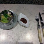 アラゴスタ - 季節野菜の鉄板蒸 松阪牛のもろみ味噌