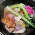 SIO syuji hijikuro - 野菜のオーブン焼き　鴨肉追加