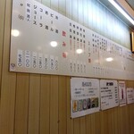 丸吉飯店 - メニュー(2023年4月20日撮影)