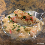 カーサ・デル・チーボ - 八戸産の毛蟹の剥き身が惜しげもなく使われています