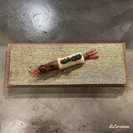 カーサ・デル・チーボ - ぶどう海老とトピナンブールのジェラティーナとキャビア