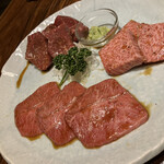 松庵 韓菜房 - タレ焼三種盛合せ