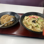 ラーメンとん太 - 野菜みそラーメン、チャーハンセット